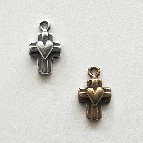 Cross with Heart 1/2" - SSCR1156
