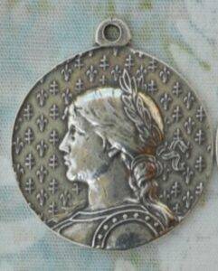 1278 st joan of arc fleur de lis medal
