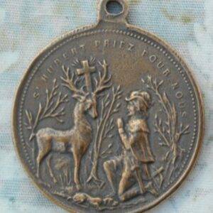 St Hubert & St Anthony of Padua Medal 1 5/8" - SSME1282