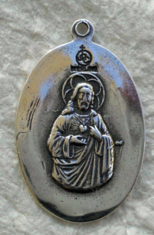 Scapular Medal Our Lady of Mount Carmel 1" - SSME1305 - Sterling Silver