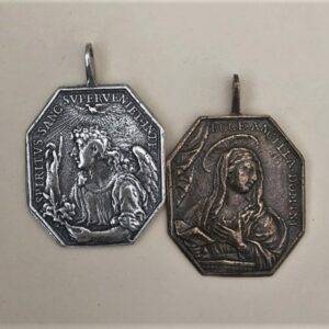 Archangel Gabriel/ Mary, Behold The Handmaid Of The Lord 2" Medal- SSME1572