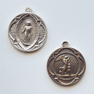 Congregation L'Enfant Jesus/Guardian Angel And Child, 1-3/8" Medal - SSME1589