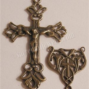 Tau Cross Rosary Parts, Crucifix and Centerpiece 1062-256