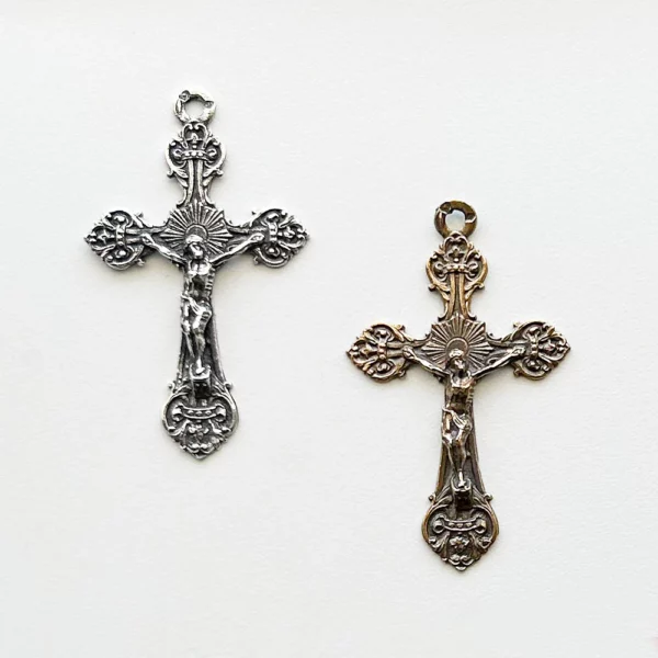 Small Floral Crucifix 1 3/4" - SSCR1078