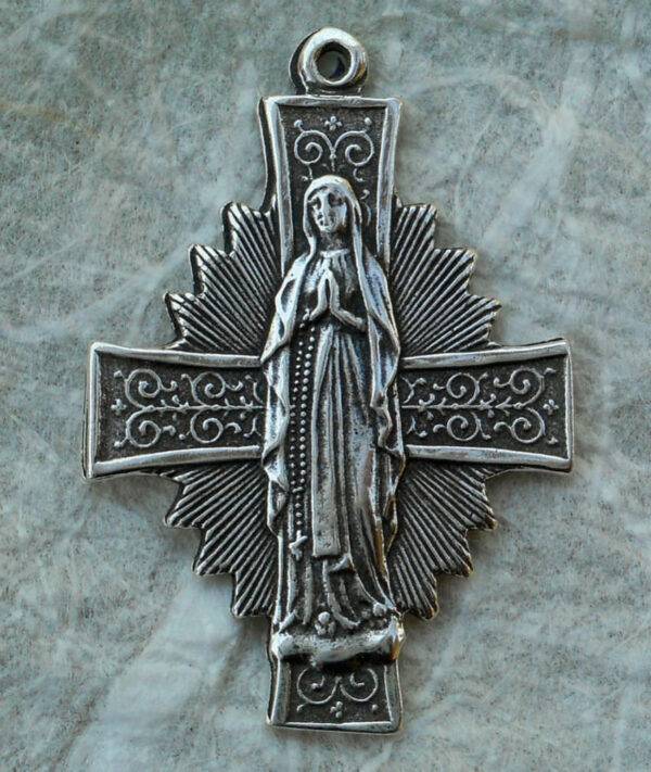 Our Lady of the Rosary Medal 1 3/8" - SSME1284