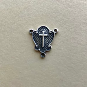 Cross Rosary Center, Connector 3/4" - SSCE251 - Sterling Silver
