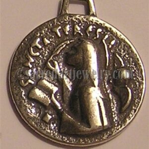 Saint Therese Medal by Ferdinand Py 3/4" - SSME295M - Sterling Silver