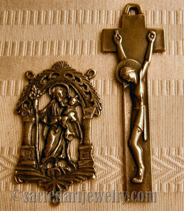 Saint Joseph Rosary Parts, Crucifix and Centerpiece 307-372