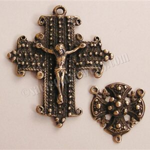 Jerusalem Cross Rosary Parts, Crucifix and Centerpiece 361-647