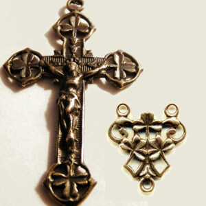 Irish Shamrock Rosary Parts, Crucifix and Centerpiece 386-910