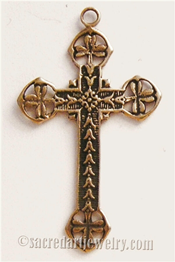 Irish Shamrock Crucifix 1 7/8" - SSCR386