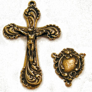 Womens Rosary Parts, Crucifix and Centerpiece 406-405