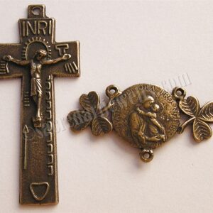 Irish Penal Clovers Rosary Parts, Crucifix and Centerpiece 419-1145