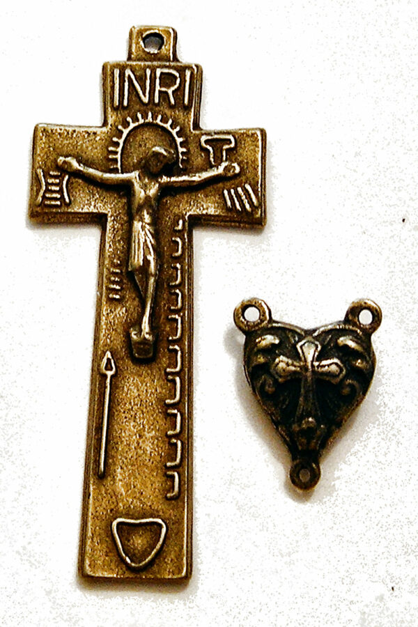 Irish Penal Rosary Parts, Crucifix and Centerpiece 419-726