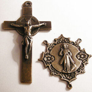 Divine Mercy Rosary Parts, Crucifix and Centerpiece 420-1094