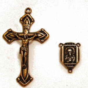 Mens Rosary Parts, Crucifix and Centerpiece 448-453