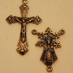 Small Rosary Parts, Crucifix and Centerpiece Small 467-574