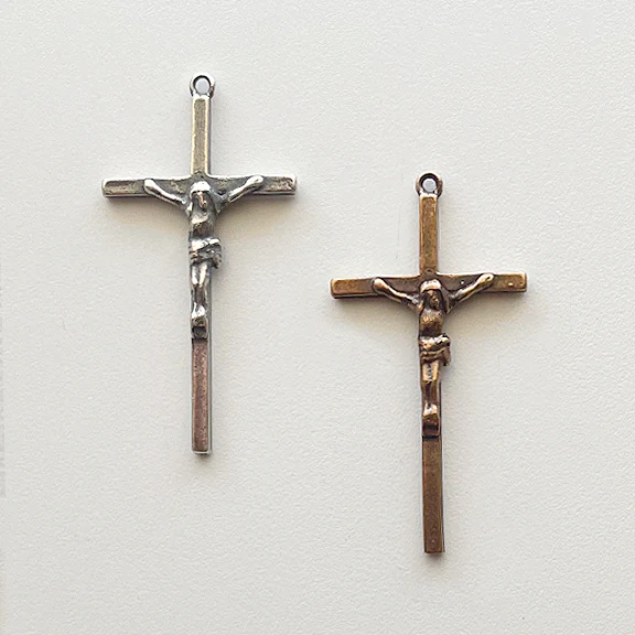 Simple Crucifix 1 3/4" - SSCR716 - Bronze