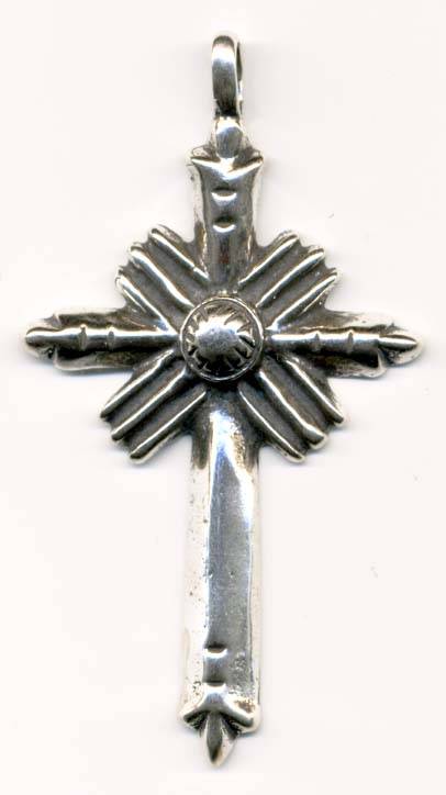 Cross Navajo Style 2 1/4" - Large Antique or Vintage Model in Sterling Silver ONLY SSCR906