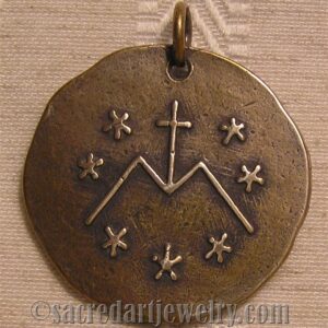 Blessed Mother Medal 1 1/4" - SSME1034 - Bronze
