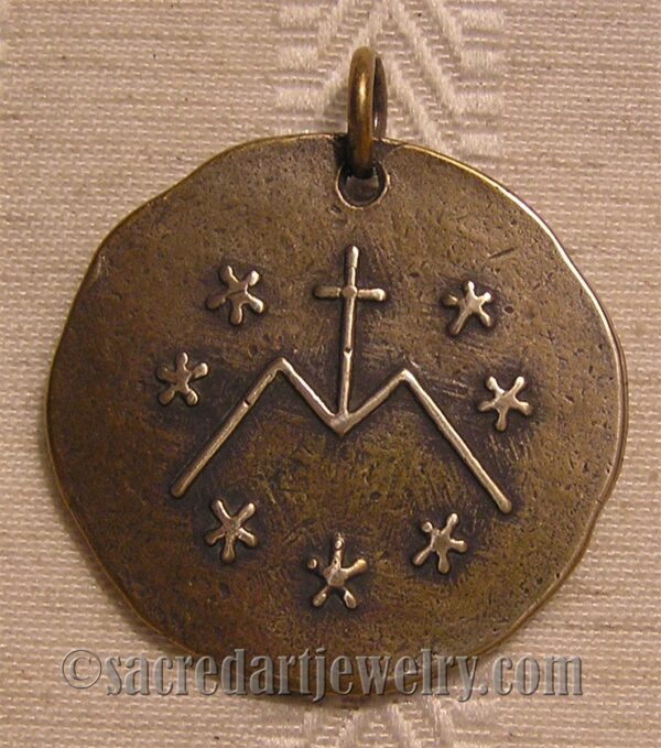 Blessed Mother Medal 1 1/4" - SSME1034 - Bronze