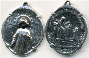 Mary as a Girl Medal 1 3/16" - SSME1051